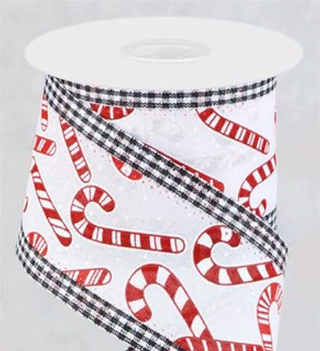Red Gingham with Black Edge 1 1/2 Inch x 10 Yards Ribbon
