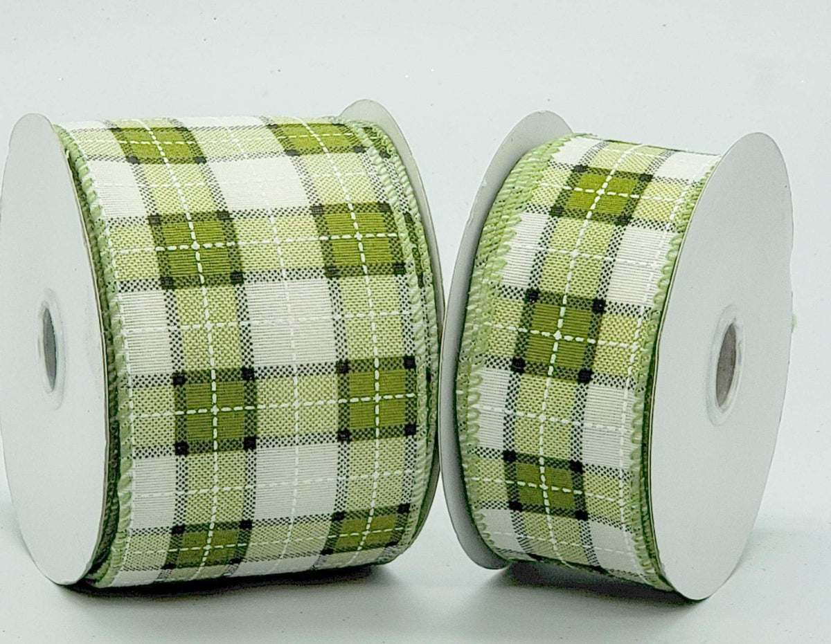 1.5 or 2.5 Lime Green Crisp Linen Ribbon - 10 Yards – Perpetual Ribbons