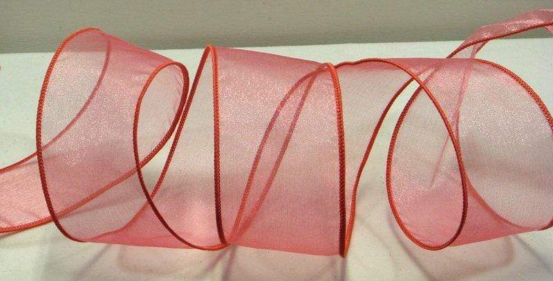 Coral store sheer ribbon