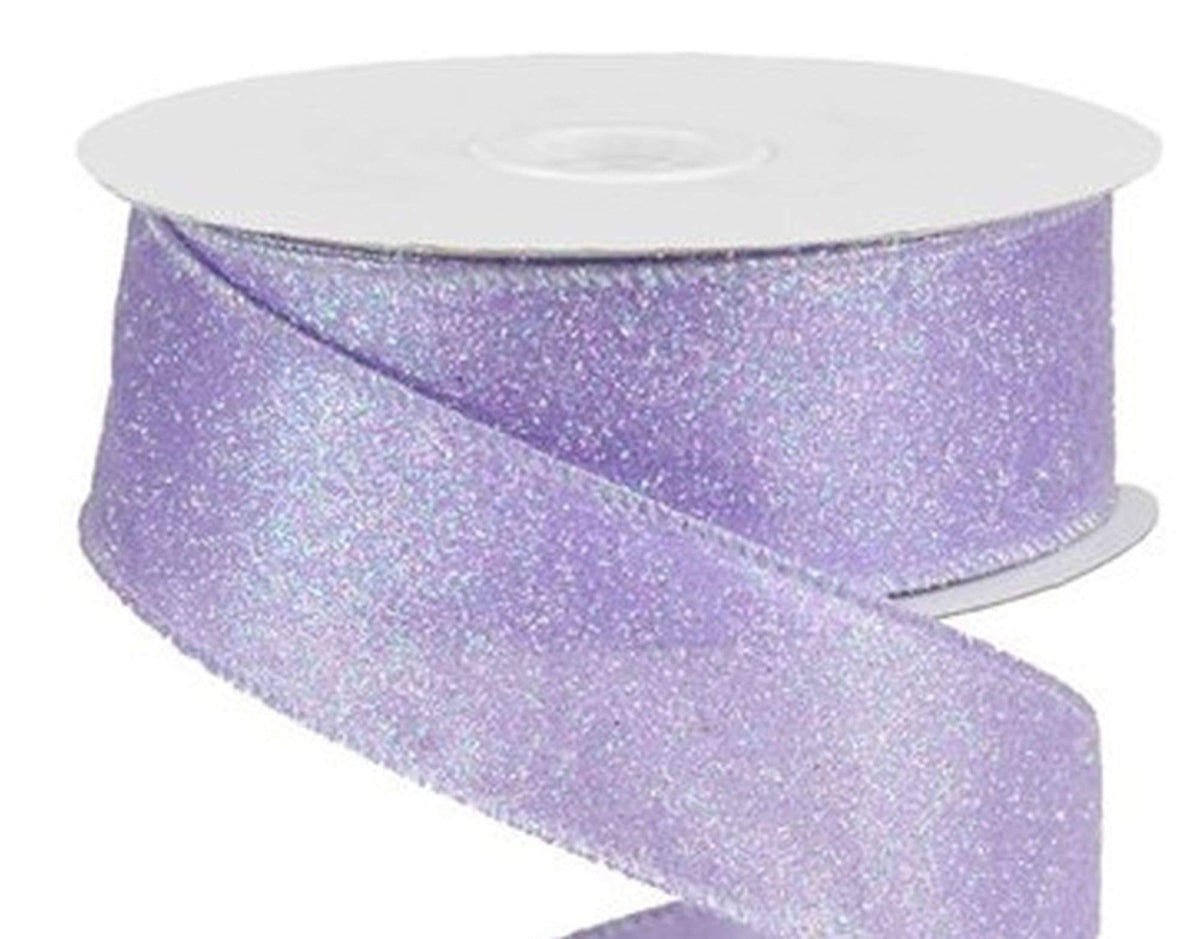 1.5 Iridescent Glitter Misted Satin Ribbon: Lavender (50 Yards)  [841-09-124] 