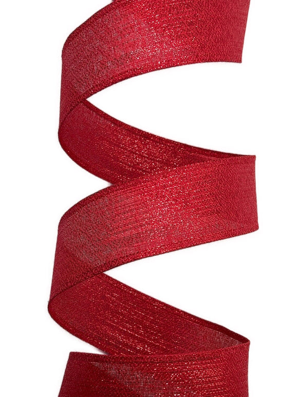 Christmas Red Satin Radiance Ribbon with Gold Shimmer – By the Yard – The  Ornament Girl's Market