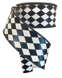 2 Wired Race Flag Ribbon 2 Black White Checkered Ribbon 2 Wired Ribbon 2  Yards of Each Ribbon Picturedblack and White Ribbon SHIPS FREE 