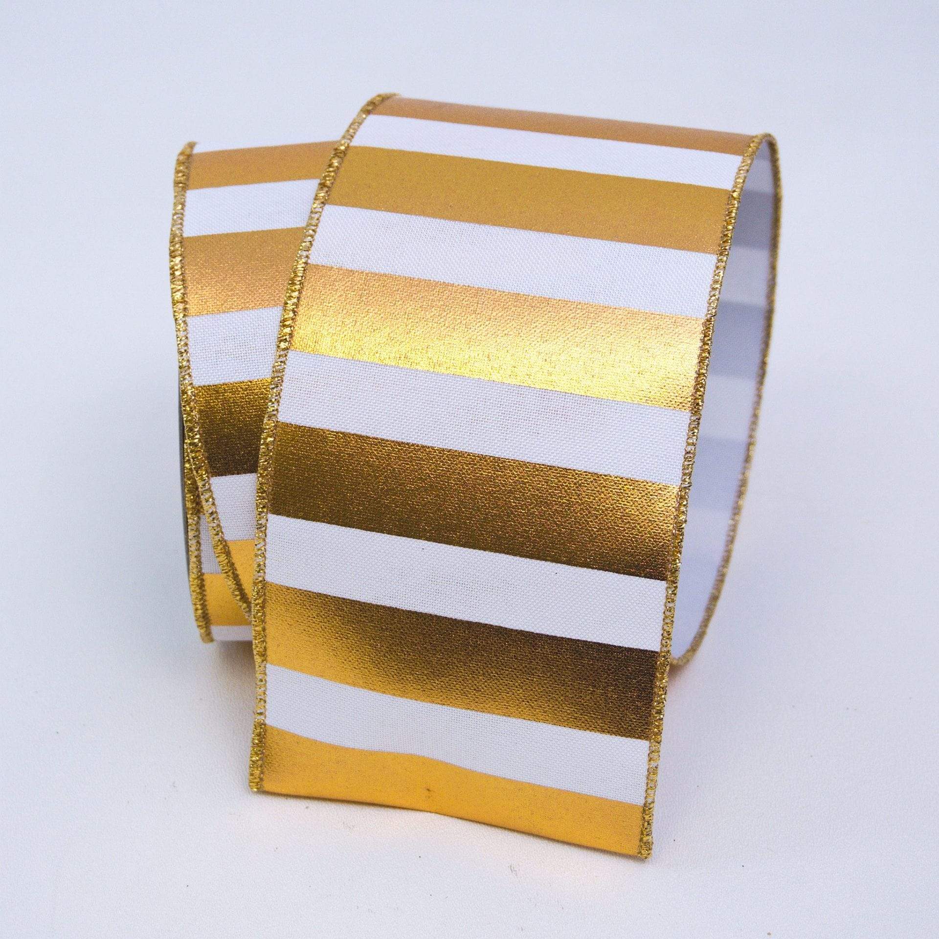 Gold Chunky Glitter Wired Ribbon, Farriislk Ribbon, Christmas