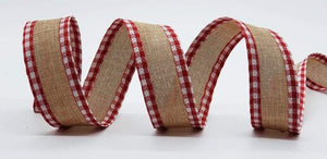 Reliant 5/8 Wired Gingham Ribbon, 5/8 x 50yd