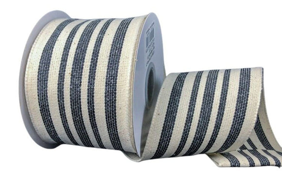 1.5 inch Silver & Gold Vertical Stripes on Cream Satin Ribbon - Wired –  Perpetual Ribbons