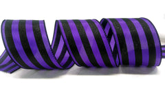 Purple Stripe Ribbons - Purple and White Striped Gift Ribbon